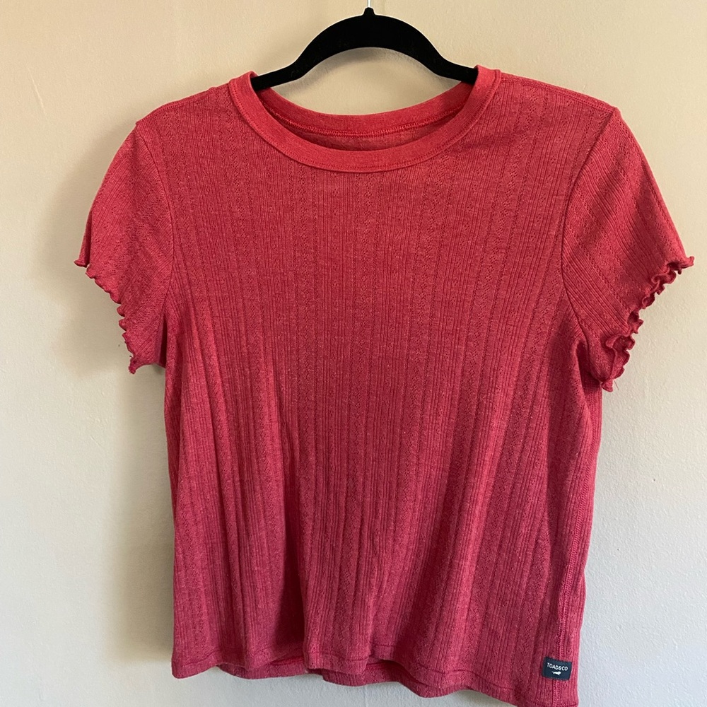 Toad&Co Red Short Sleeve Ribbed Tee
